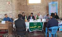 برگزاری میز ارتباطات مردمی جهاد کشاورزی نیشابور در مصلی نماز جمعه