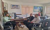 دیدار فرماندهی نیروی انتظامی شهرستان و رییس اداره دامپزشکی با مدیر جهاد کشاورزی شهرستان کوهسرخ بمناسبت هفته جهادکشاورزی