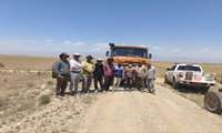اجرای سومین مرحله مبارزه با ملخ در ۴۰۰ هکتار از اراضی روستای قزلر چناران