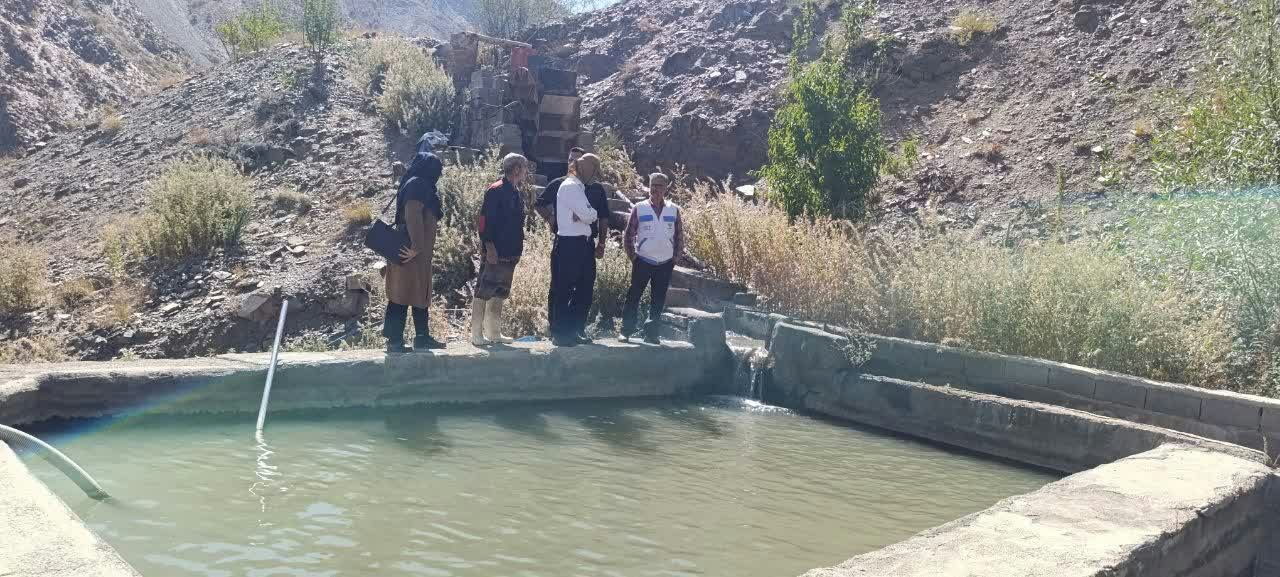 بازدید مشترک از مزرعه پرورش ماهی دولت‌آباد در شهرستان گلبهار  با محوریت بررسی مشکل قطع آب ورودی توسط آب منطقه ای